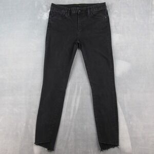 Joes Jeans Womens 28 Black Skinny Step‎ Hem Raw Edge Denim Jeans 45GBAN4M5924